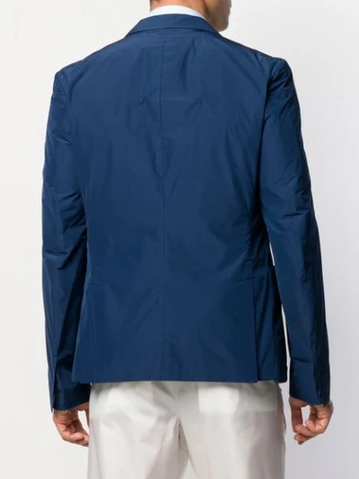 Shop Prada Single Breasted Blazer In Blue