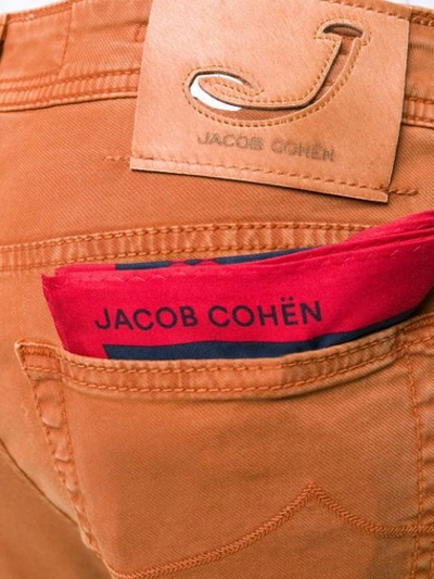 Shop Jacob Cohen Slim Fit Trousers In Orange