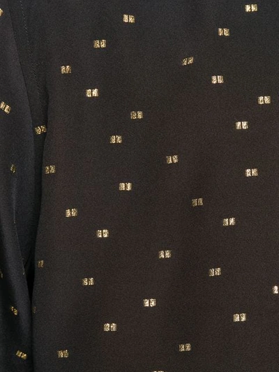Shop Saint Laurent Embroidered Motifs Shirt In 1055 - Black/gold