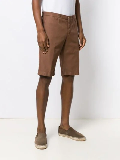 Shop Etro Chino Shorts In Brown