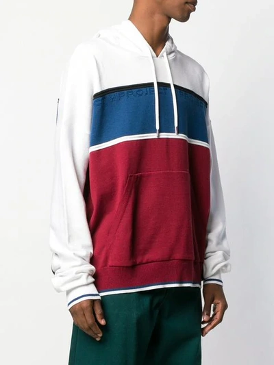 Shop Y/project Striped Knit Hoodie In White