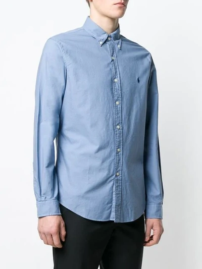 Shop Polo Ralph Lauren Button Down Collar Shirt In Blue