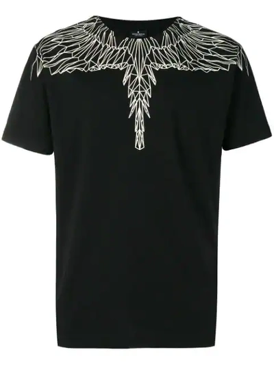 Shop Marcelo Burlon County Of Milan Wings Printed T-shirt In Black