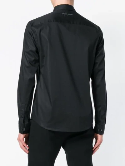 Shop Frankie Morello Embroidered Logo Shirt - Black