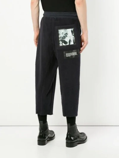 Shop Julius Cropped Drawstring Trousers In Blue