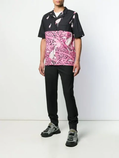 Shop Valentino Japanese Pond Print Shirt In Pink