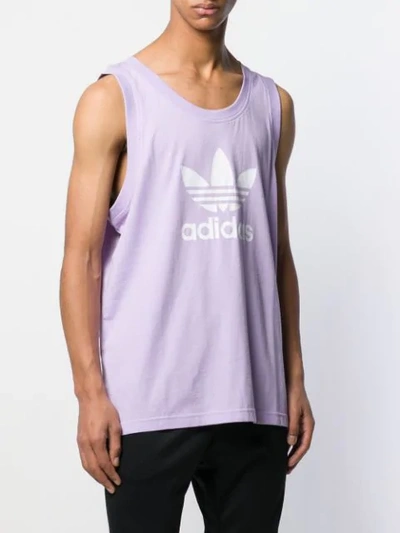 Shop Adidas Originals Trefoil Tank Top In Purple