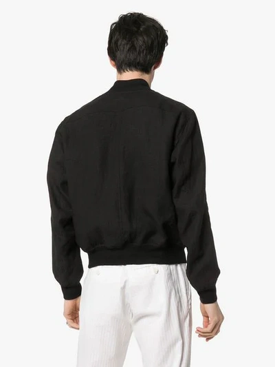 Shop Ann Demeulemeester Reversible Bomber Jacket In 099/blk