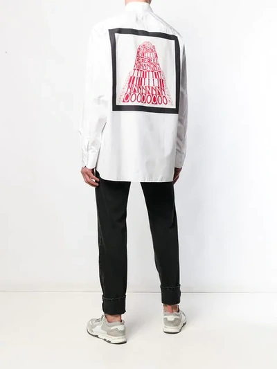 Shop Valentino Logo Print Shirt In White