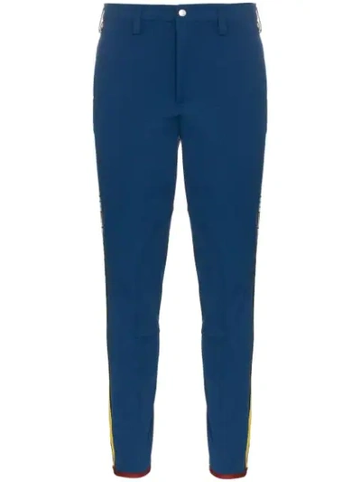 Shop Gucci Blue Tailored Gabardine Track Trousers
