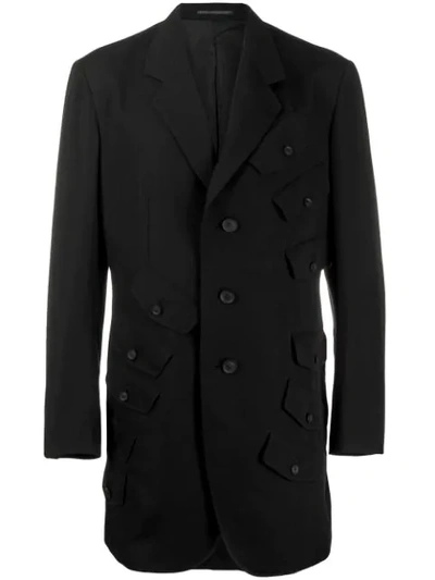Shop Yohji Yamamoto Multi-pocket Jacket - Black