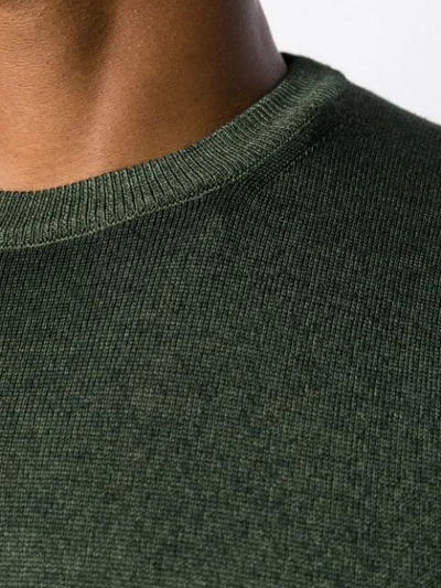 Shop Etro Long-sleeve Fitted Sweater In Green