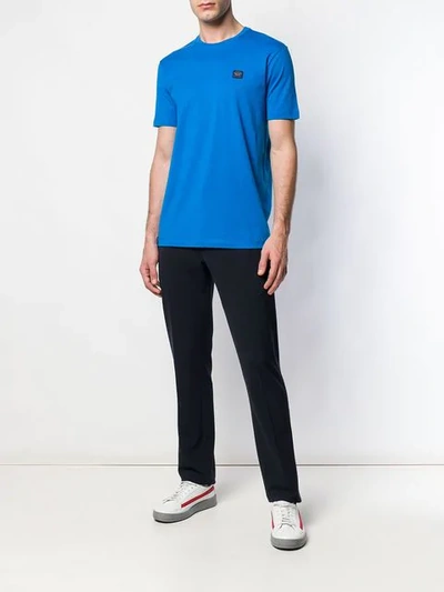 Paul & Shark Blue Logo Cotton T-shirt In Blue