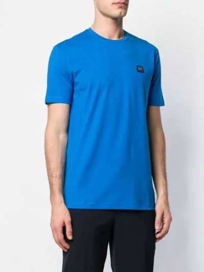 Paul & Shark Blue Logo Cotton T-shirt In Blue