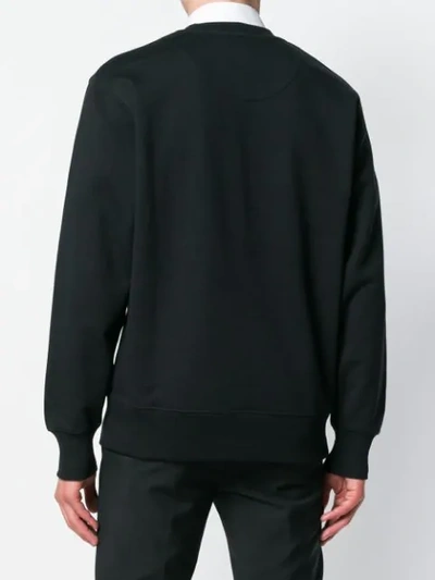 Shop Versus Logo Print Sweatshirt In Black
