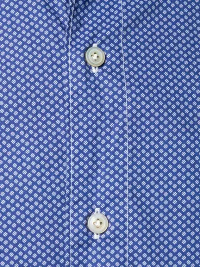 Shop Finamore 1925 Napoli Spread Collar Shirt In Blue