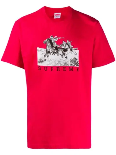 Shop Supreme Riders T-shirt In Red