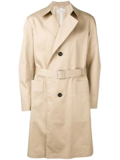 Shop Golden Goose Single-breasted Trench Coat In Neutrals