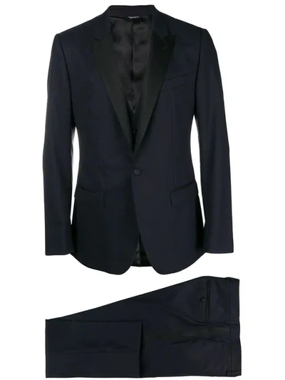 Shop Dolce & Gabbana Two-piece Dinner Suit In B0665 Blue