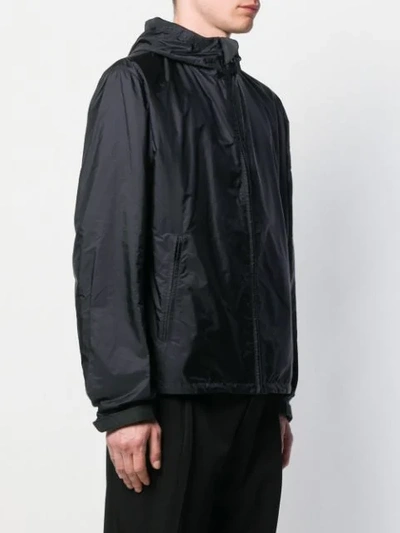 Shop Prada Lightweight Hooded Jacket In F0124 Navy