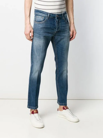 Shop Entre Amis Slim Faded Jeans In Blue