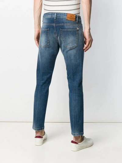 Shop Entre Amis Slim Faded Jeans In Blue