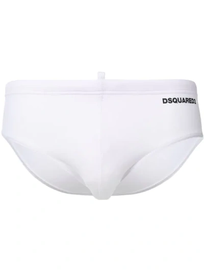 Shop Dsquared2 Icon Swim Shorts - White