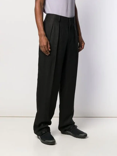 Shop Yohji Yamamoto Straight-leg Jeans In Black