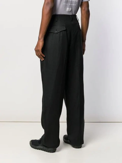 Shop Yohji Yamamoto Straight-leg Jeans In Black