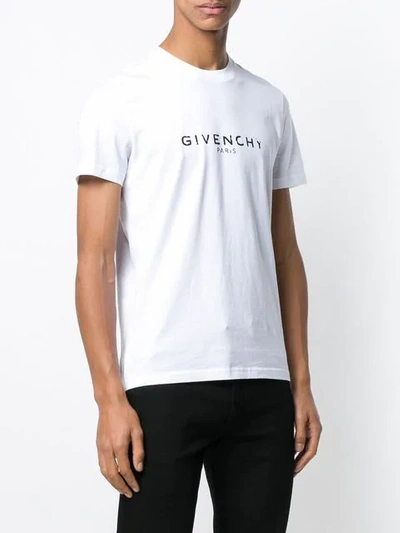 GIVENCHY 短袖LOGO全棉POLO衫 - 白色