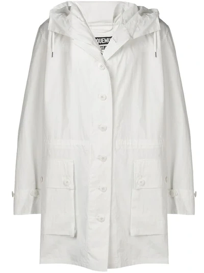 Shop Jacquemus Hooded Parka In 01110 Off White