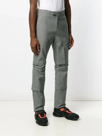 Shop Raf Simons Flap Pocket Slim Trousers In Grey
