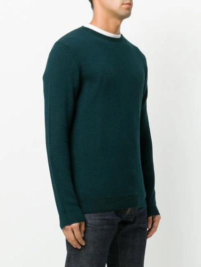 Shop Zanone Long Sleeved Sweater In Green