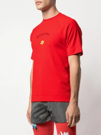 Shop Angus Chiang Morning & Flower T-shirt In Red