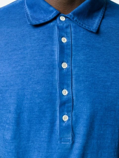 Shop Massimo Alba Long Sleeved Polo Shirt In Blue