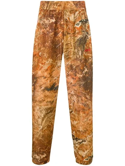 Shop Heron Preston Camouflage Print Track Trousers In Orange