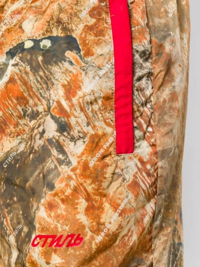 Shop Heron Preston Camouflage Print Track Trousers In Orange