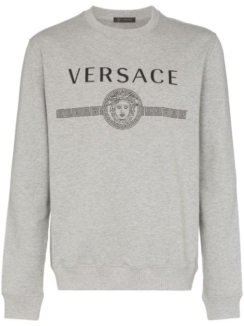 Versace Logo Printed Cotton Jersey 