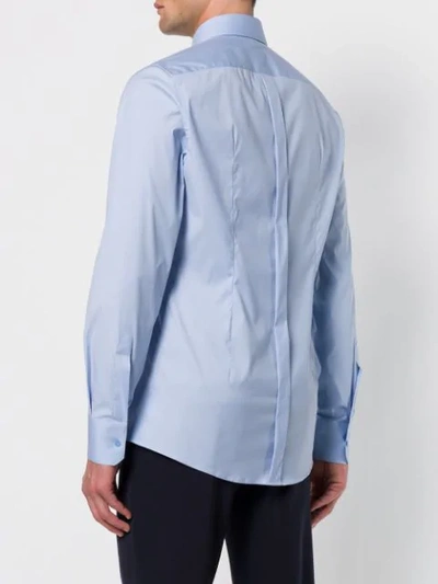 Shop Dolce & Gabbana Stretch Shirt In Blue