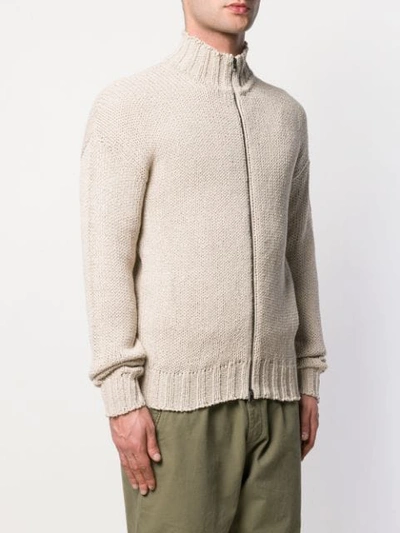 Shop Etro Chunky Zipped Sweatshirt In Neutrals