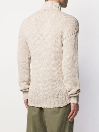 Shop Etro Chunky Zipped Sweatshirt In Neutrals