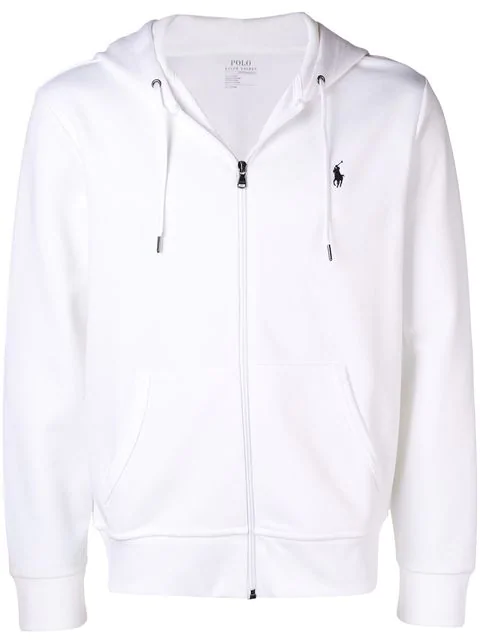 polo hoodie white