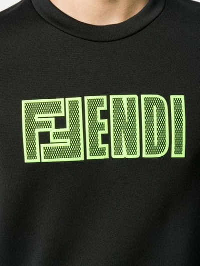 Shop Fendi -logo In F17w0 Black+fluo Yellow