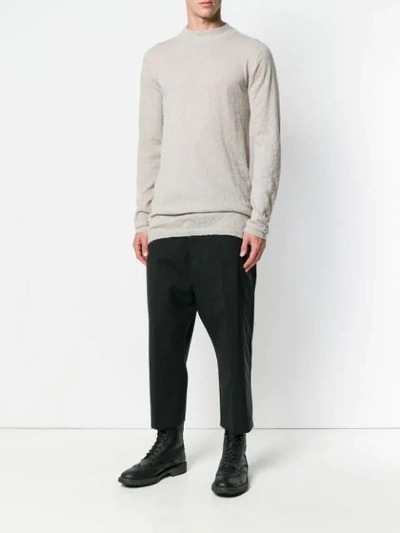 Shop Rick Owens Taped Drop Crotch Tailored Trousers In Black
