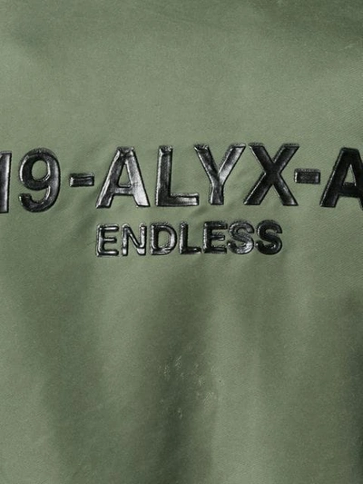 Shop Alyx Rear Logo Bomber Jacket In Green