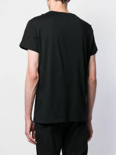 Shop Balmain Printed T-shirt In Black