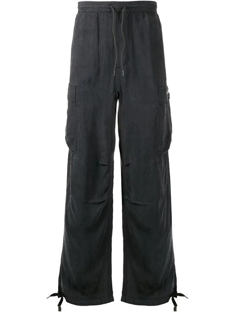 silk cargo trousers