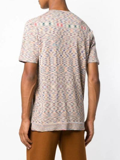 Shop Missoni Mesh Pattern T-shirt In Neutrals