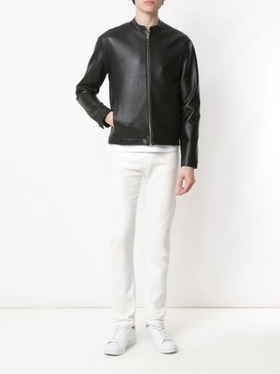 Shop Egrey Leather Jacket In Black