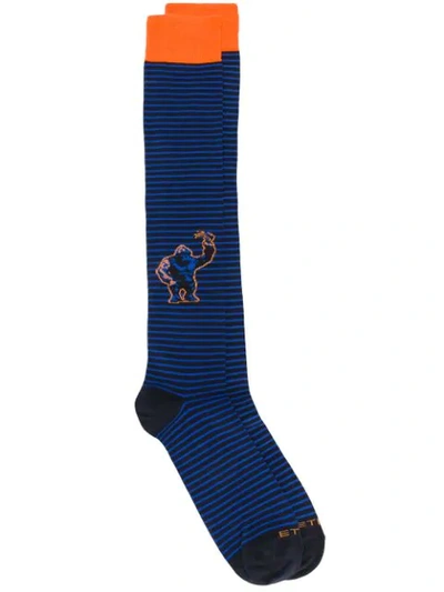 Shop Etro Gorilla Long Socks - Black
